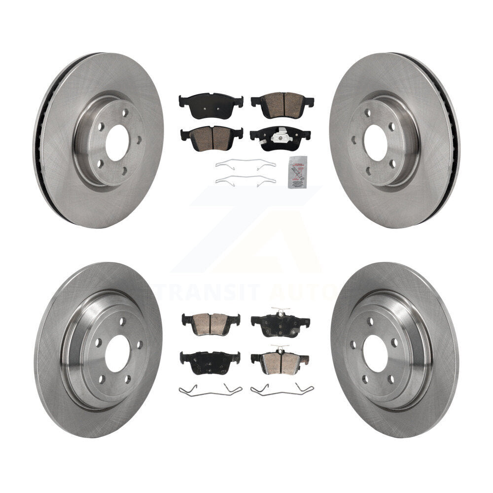 Front Rear Ceramic Pad Disc Brake Rotors Kit For Ford Escape Bronco Sport Lincoln Corsair K8A-107532