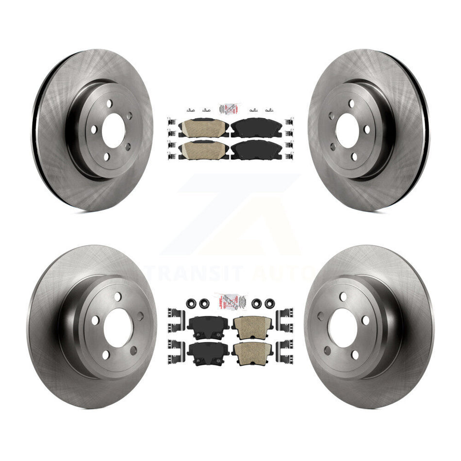Front Rear Ceramic Pad Brake Rotors Kit For Dodge Charger With 345mm Diameter Rotor K8A-107535