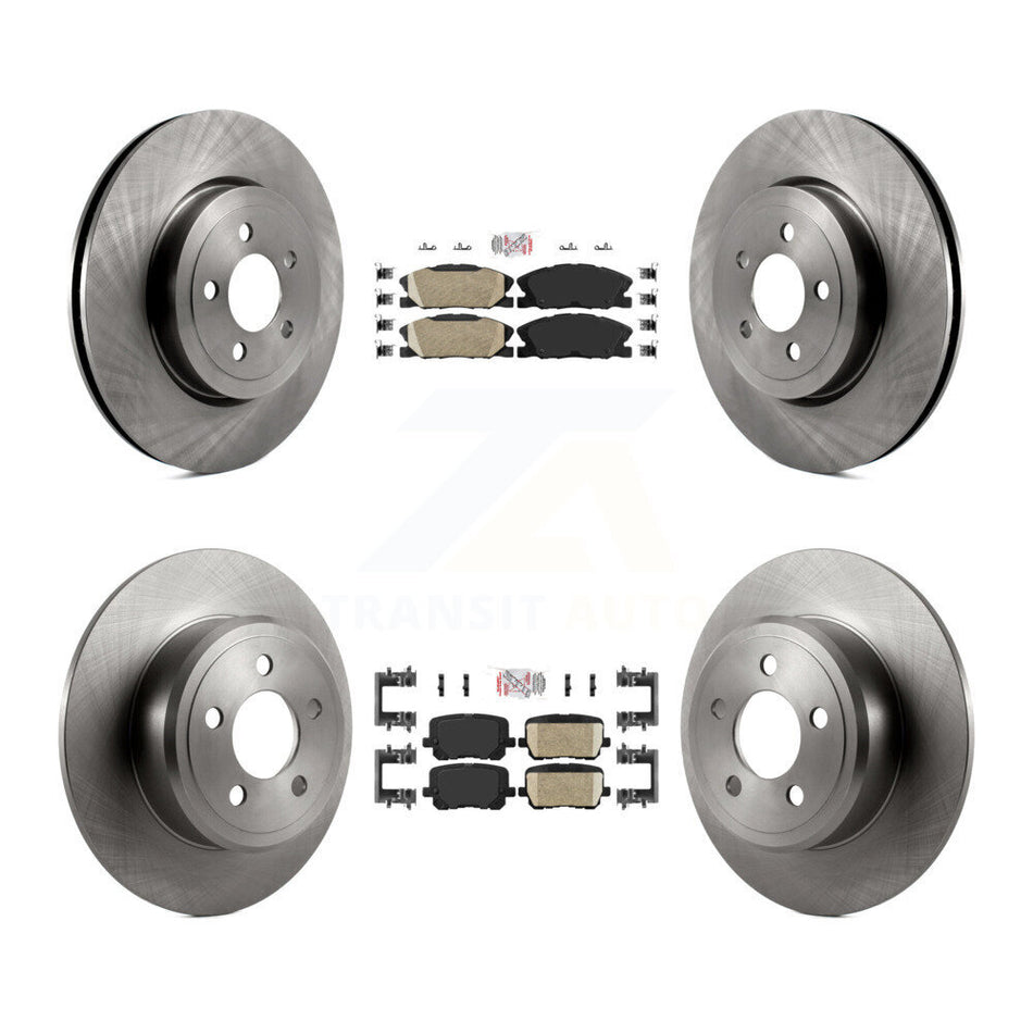 Front Rear Ceramic Pad Brake Rotors Kit For Dodge Charger With 345mm Diameter Rotor K8A-107536