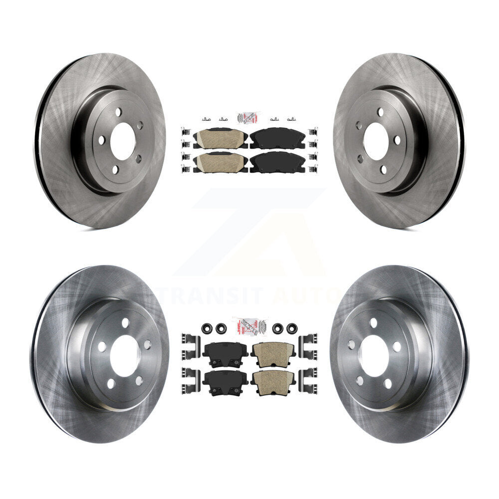 Front Rear Ceramic Pad Brake Rotors Kit For Dodge Charger With 345mm Diameter Rotor K8A-107540