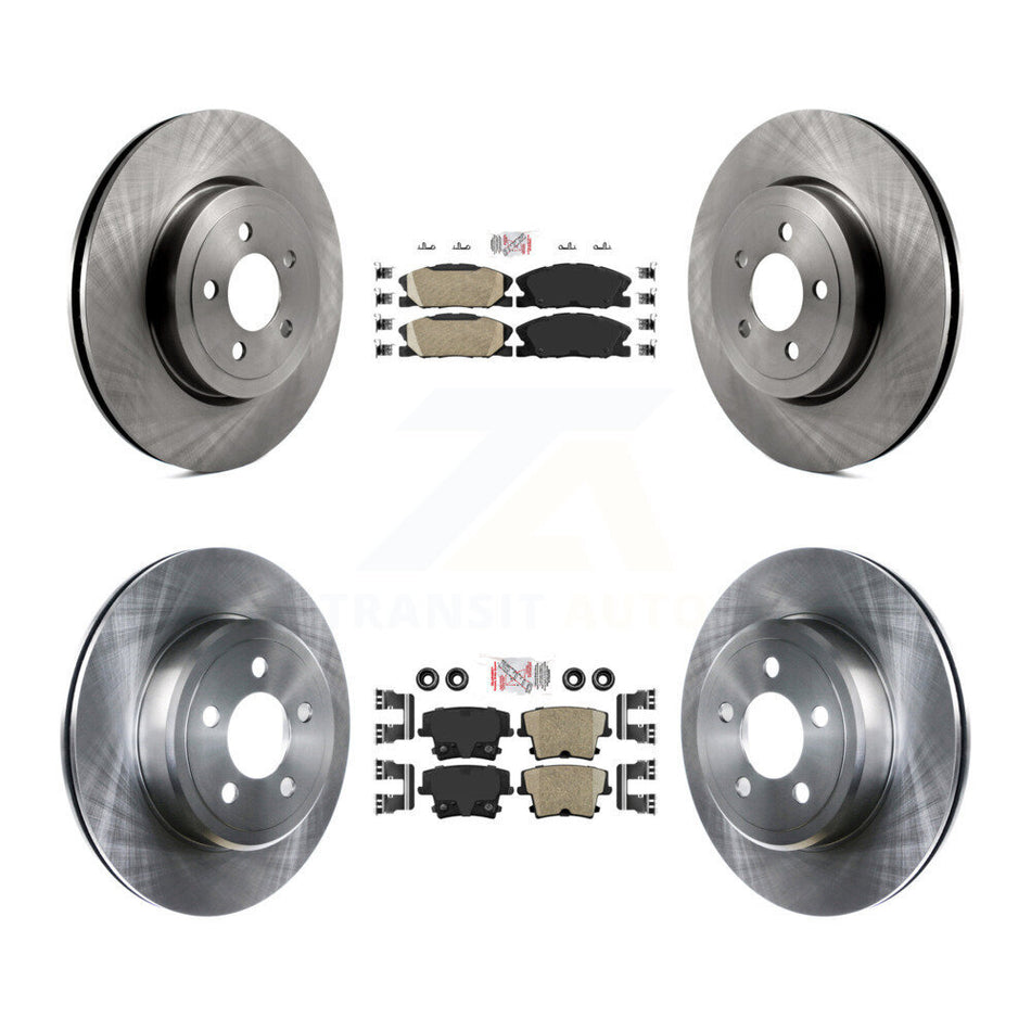 Front Rear Ceramic Pad Brake Rotors Kit For Dodge Charger With 345mm Diameter Rotor K8A-107540