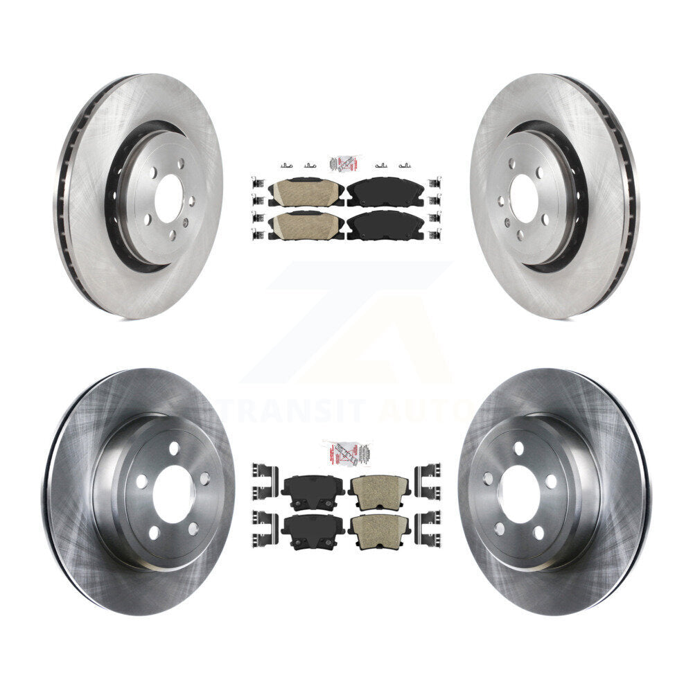 Front Rear Ceramic Pad Brake Rotors Kit For Dodge Charger With 370mm Diameter Rotor K8A-107544