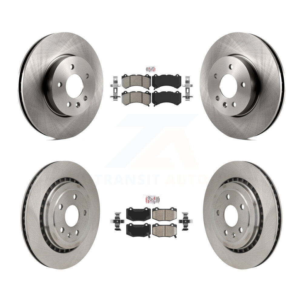 Front Semi-Metallic Rear Ceramic Pads And Disc Brake Rotors Kit For Cadillac ATS V K8A-107553