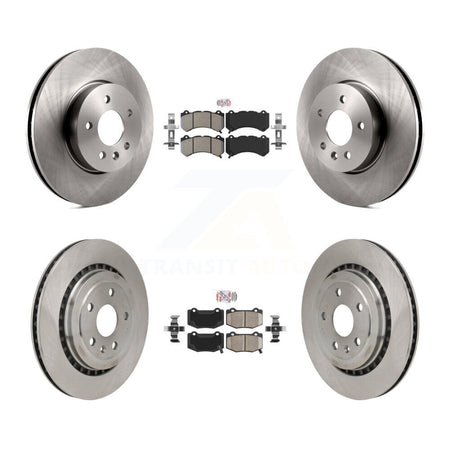 Front Semi-Metallic Rear Ceramic Pads And Disc Brake Rotors Kit For Cadillac ATS V K8A-107553
