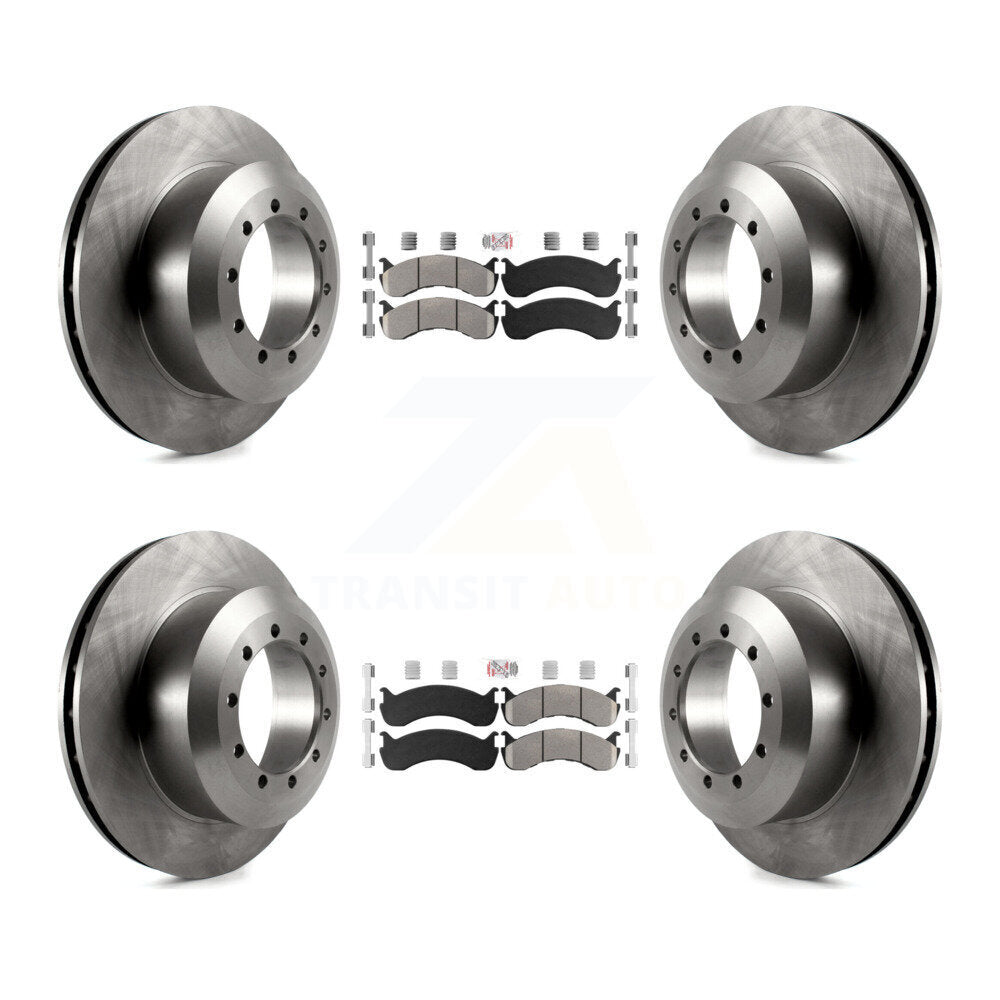 Front Rear Semi-Metallic Pads And Disc Brake Rotors Kit For Ford F-53 Motorhome Chassis K8A-107557