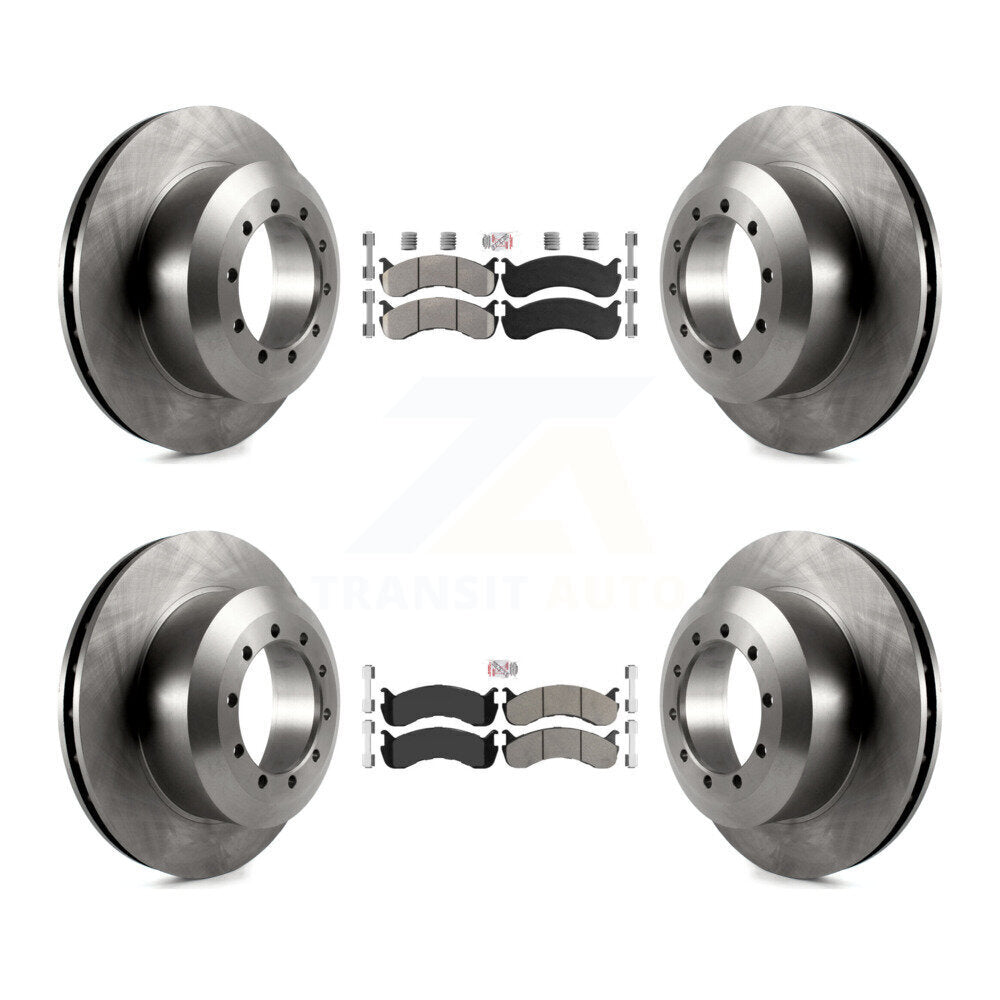 Front Rear Semi-Metallic Pads And Disc Brake Rotors Kit For Ford F-53 Motorhome Chassis K8A-107558