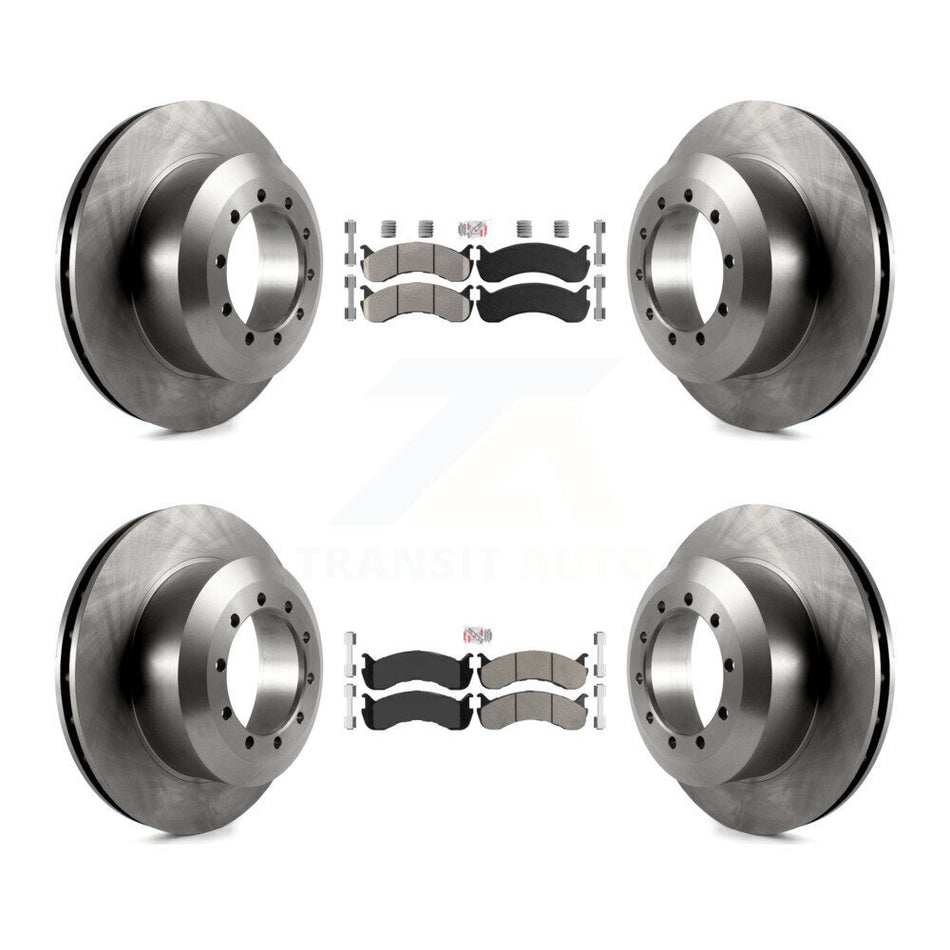 Front Rear Semi-Metallic Pads And Disc Brake Rotors Kit For Ford F-53 Motorhome Chassis K8A-107558