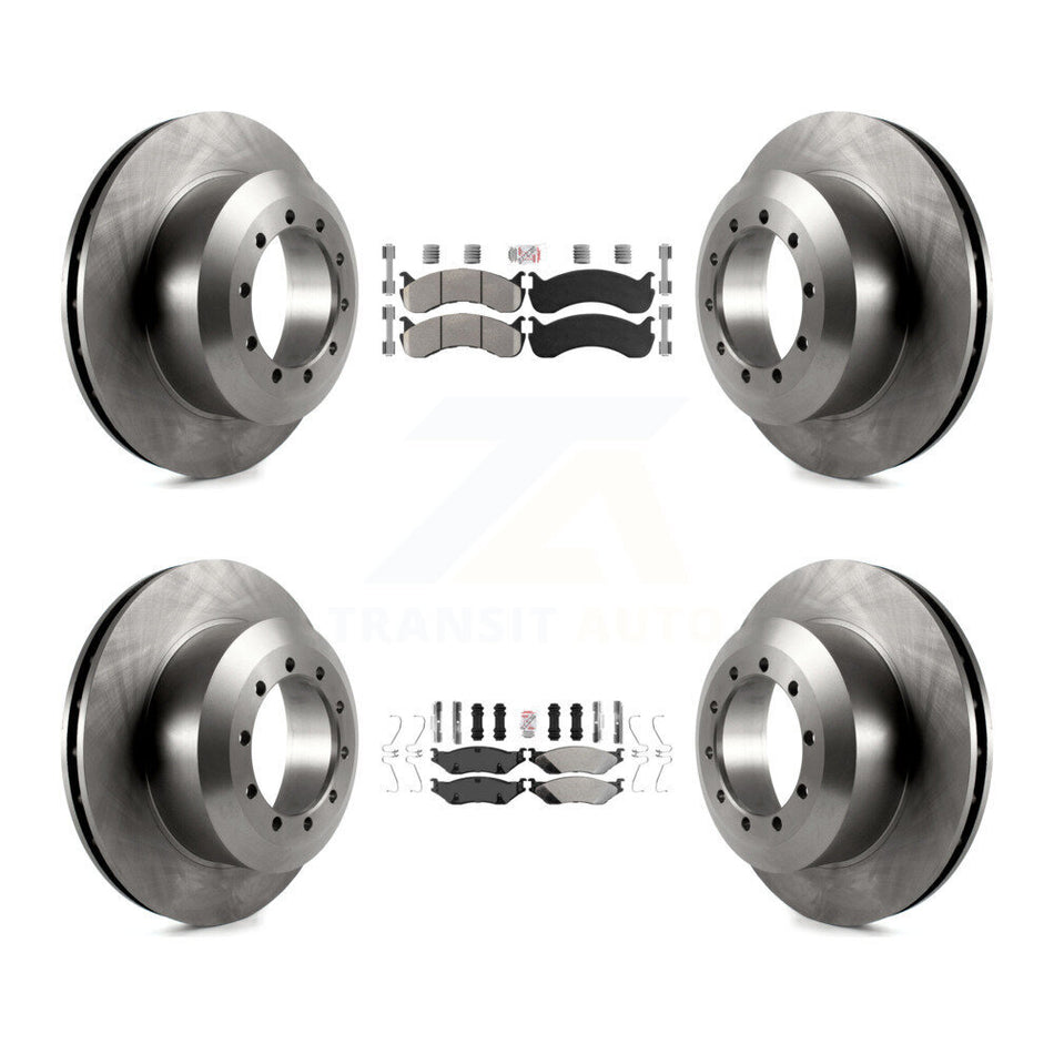 Front Rear Semi-Metallic Pads And Disc Brake Rotors Kit For Ford F-53 Motorhome Chassis K8A-107559
