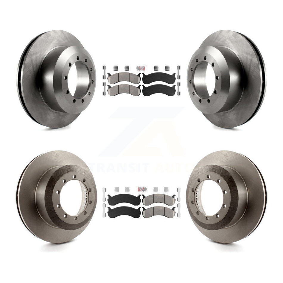 Front Rear Semi-Metallic Pads And Disc Brake Rotors Kit For Ford F-53 Motorhome Chassis K8A-107561