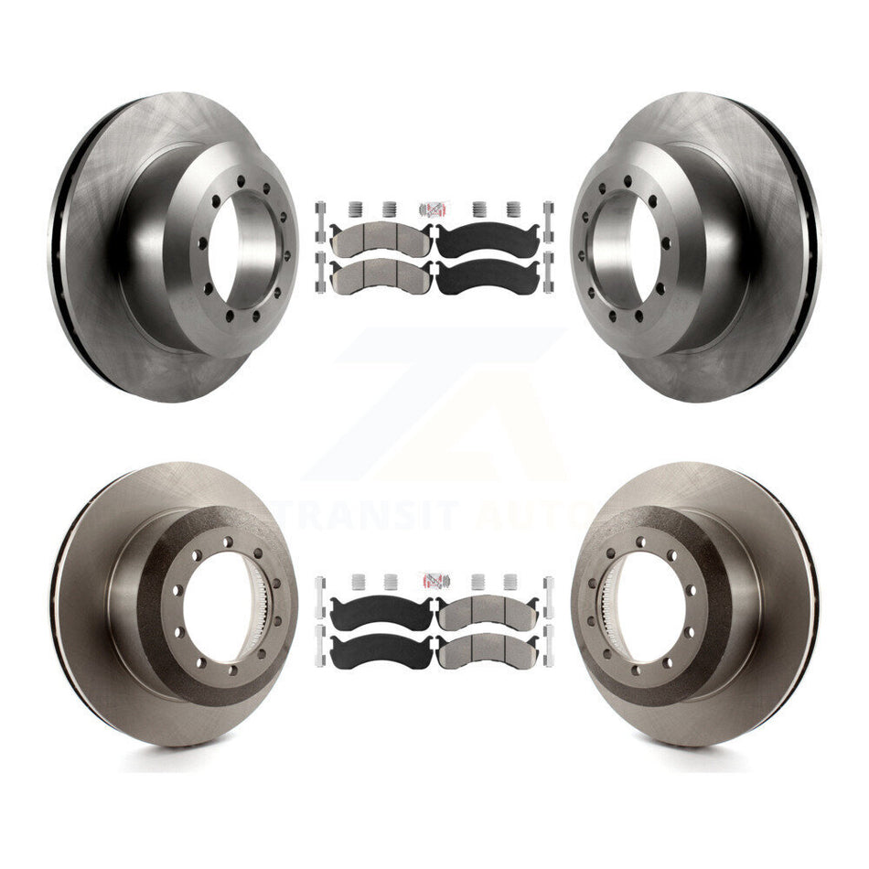 Front Rear Semi-Metallic Pads And Disc Brake Rotors Kit For Ford F-53 Motorhome Chassis K8A-107561