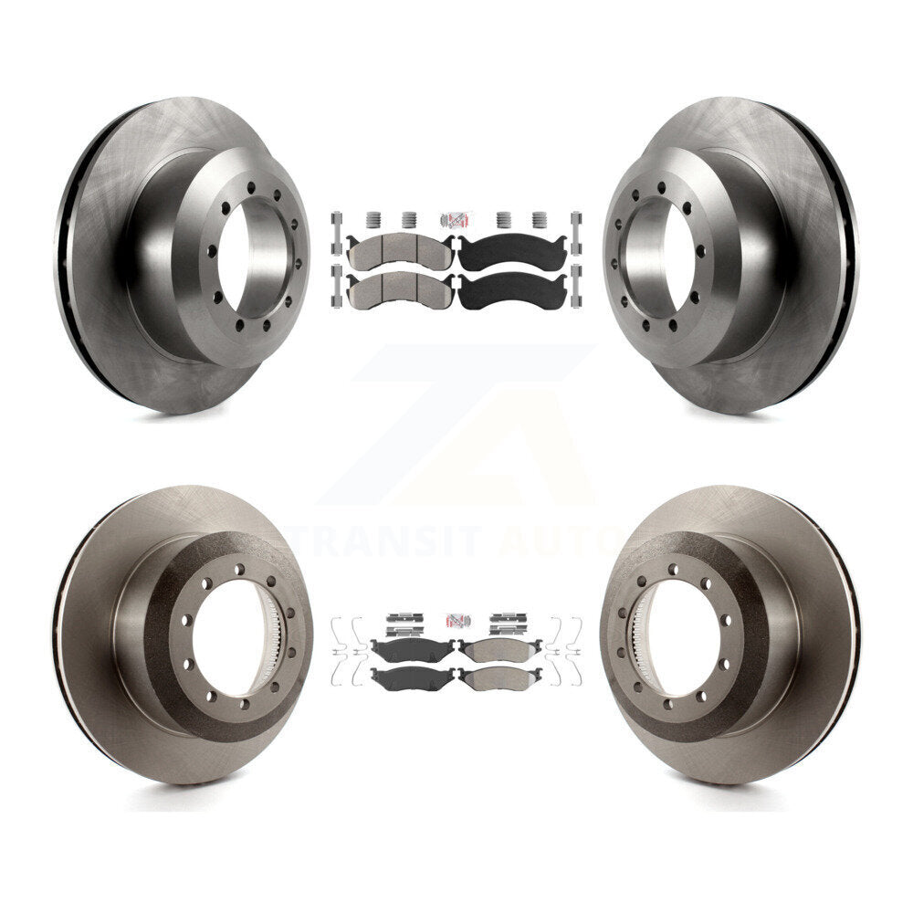 Front Rear Semi-Metallic Pads And Disc Brake Rotors Kit For Ford F-53 Motorhome Chassis K8A-107564