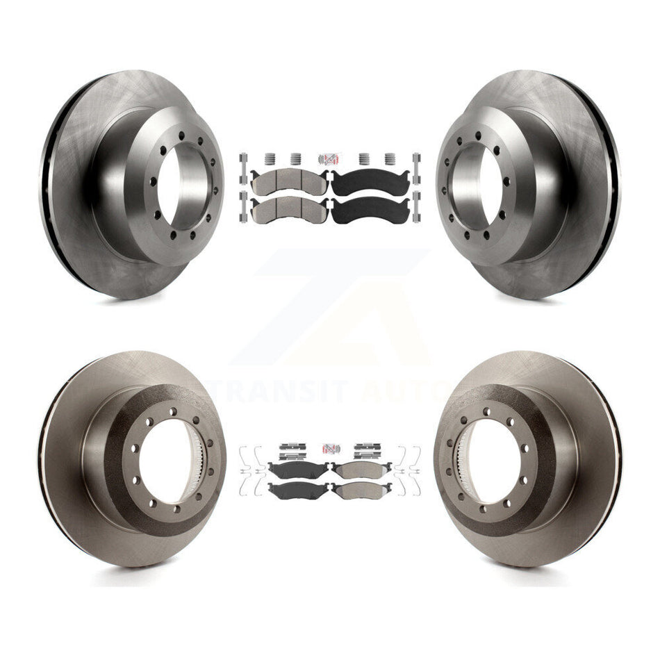 Front Rear Semi-Metallic Pads And Disc Brake Rotors Kit For Ford F-53 Motorhome Chassis K8A-107564