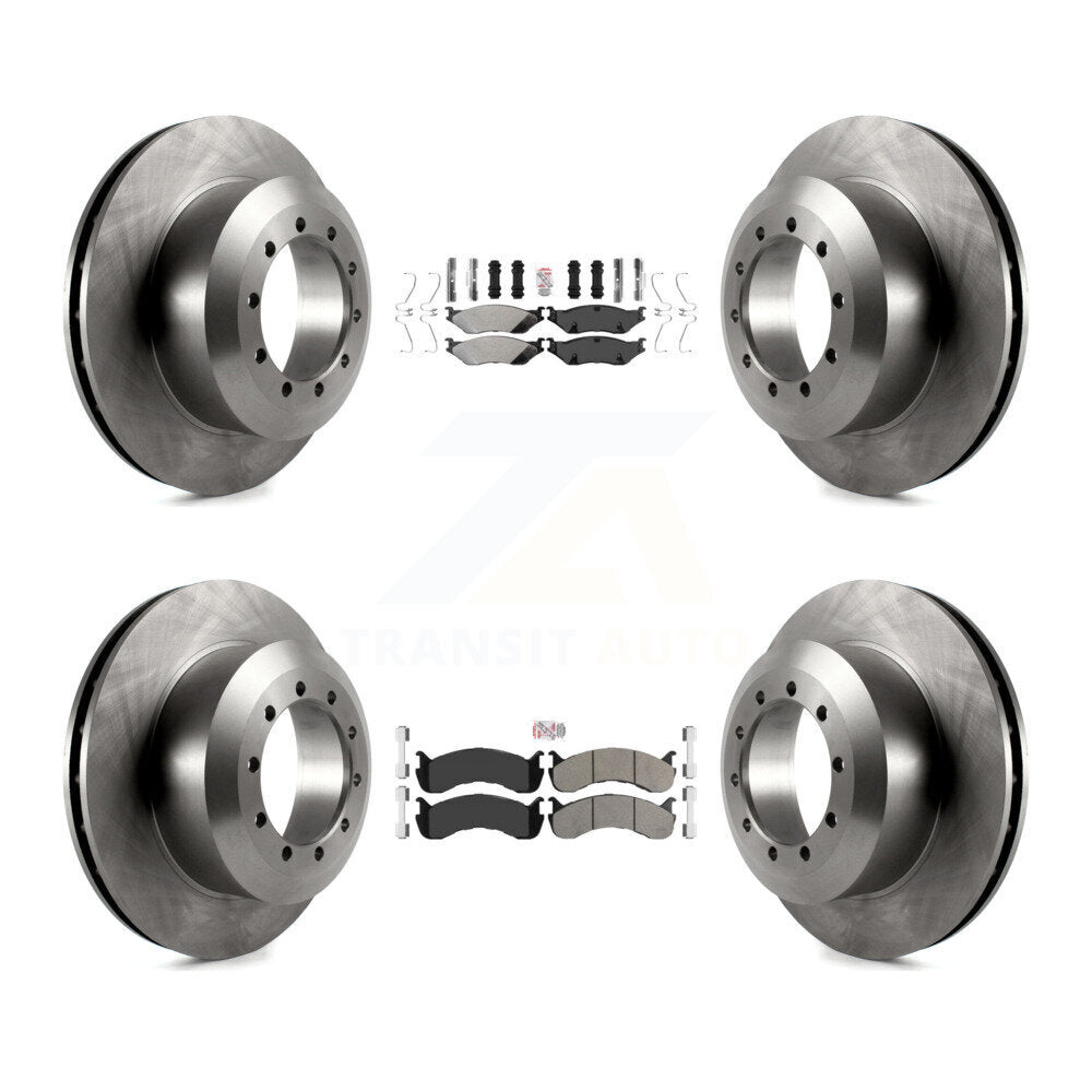 Front Rear Semi-Metallic Pads And Disc Brake Rotors Kit For Ford F-53 Motorhome Chassis K8A-107566