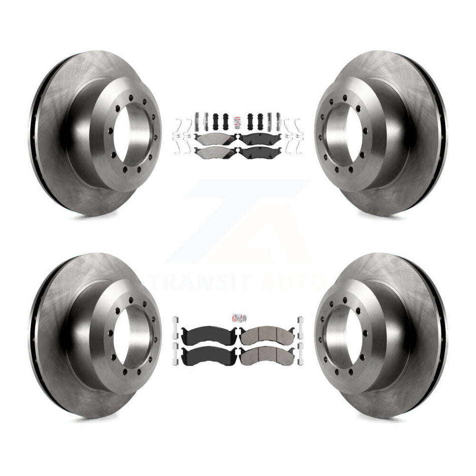 Front Rear Semi-Metallic Pads And Disc Brake Rotors Kit For Ford F-53 Motorhome Chassis K8A-107566