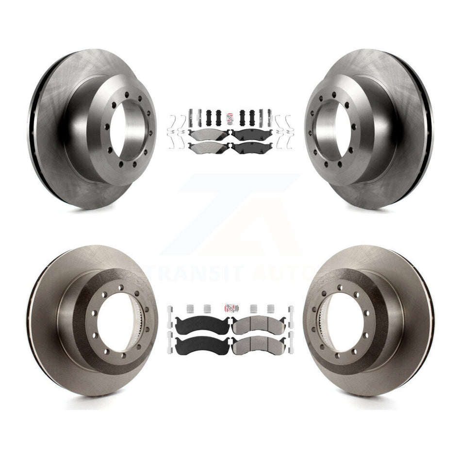 Front Rear Semi-Metallic Pads And Disc Brake Rotors Kit For Ford F-53 Motorhome Chassis K8A-107567