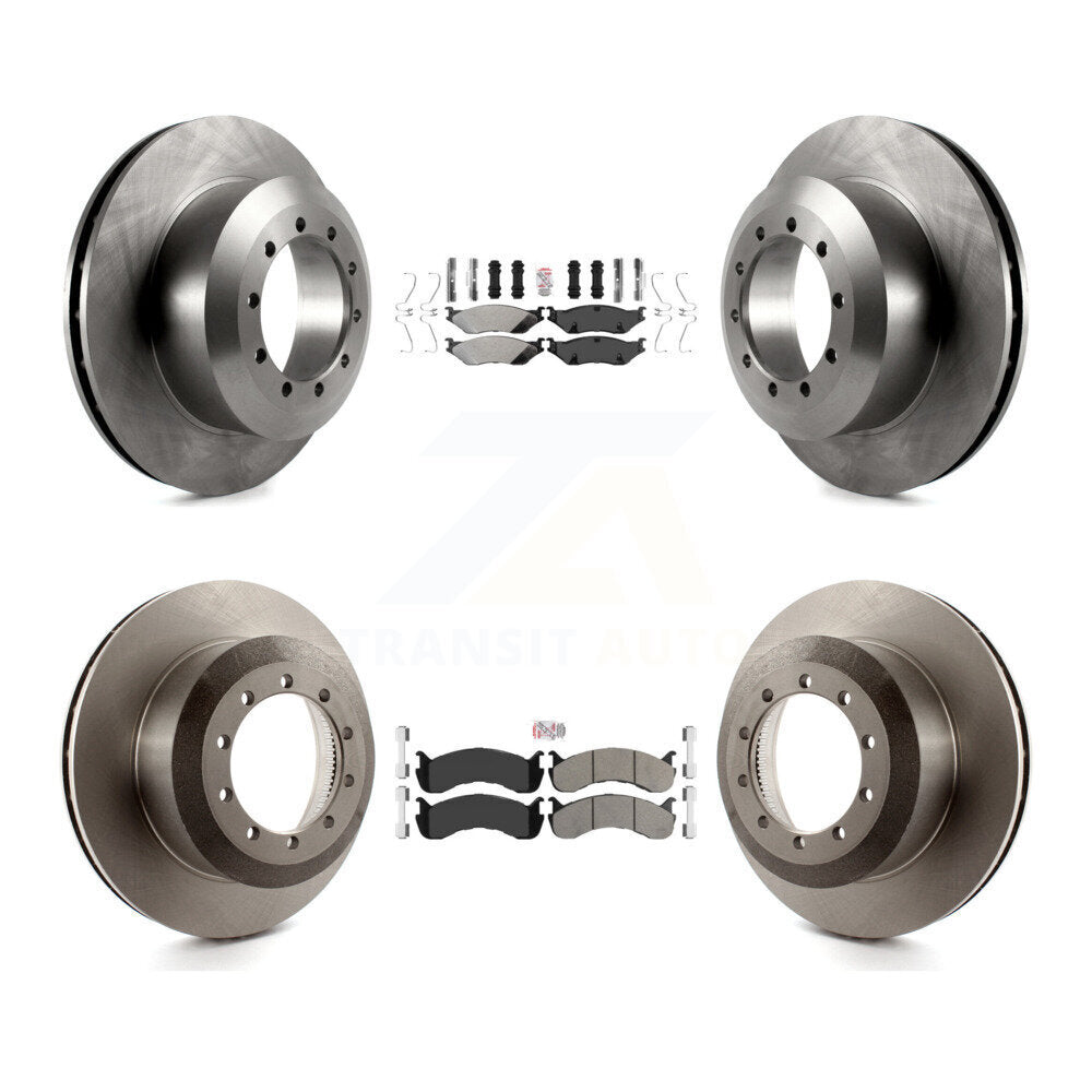 Front Rear Semi-Metallic Pads And Disc Brake Rotors Kit For Ford F-53 Motorhome Chassis K8A-107568