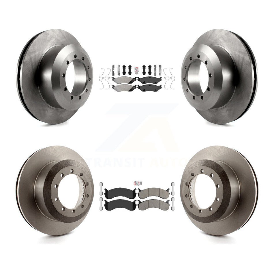 Front Rear Semi-Metallic Pads And Disc Brake Rotors Kit For Ford F-53 Motorhome Chassis K8A-107568