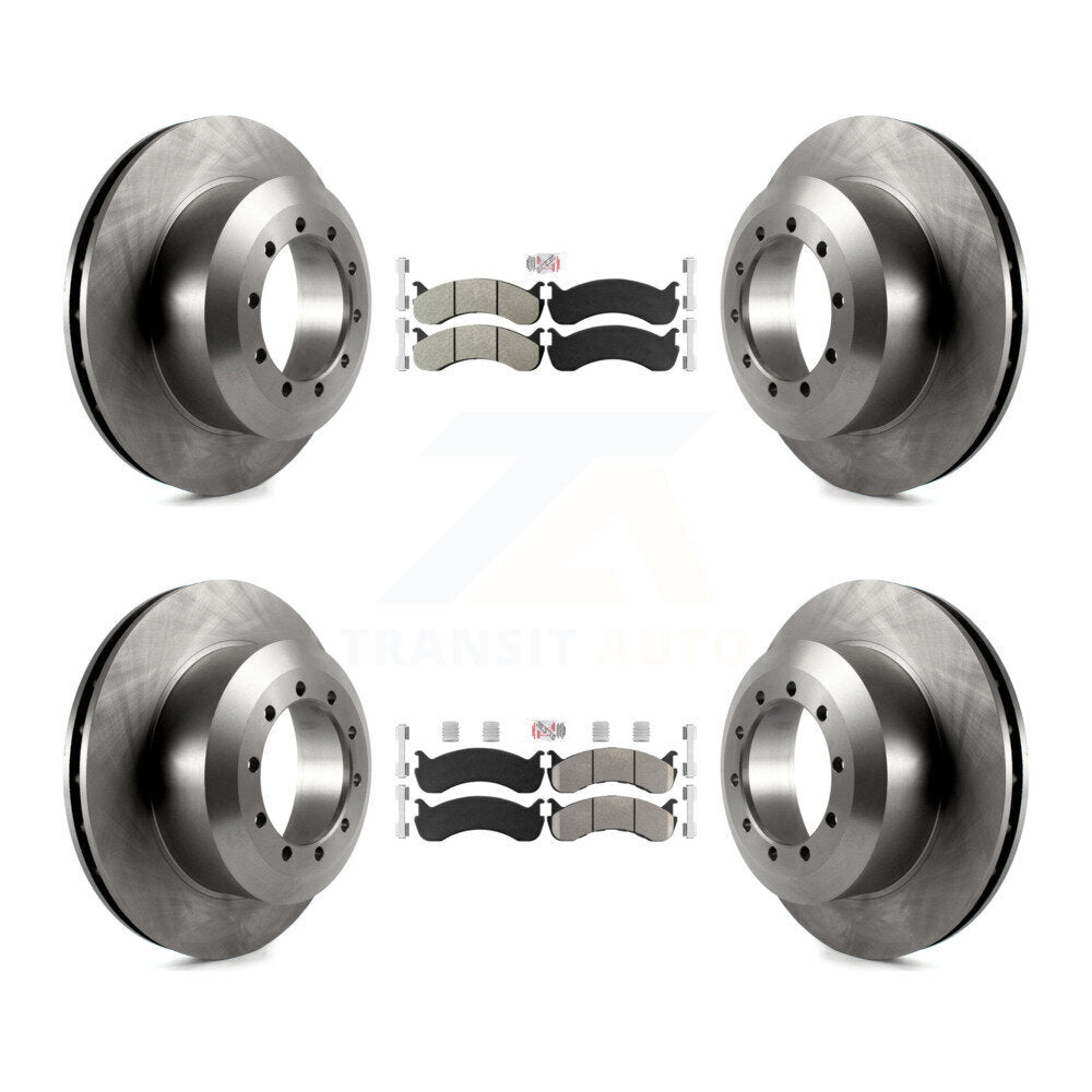 Front Rear Semi-Metallic Pads And Disc Brake Rotors Kit For Ford F-53 Motorhome Chassis K8A-107569