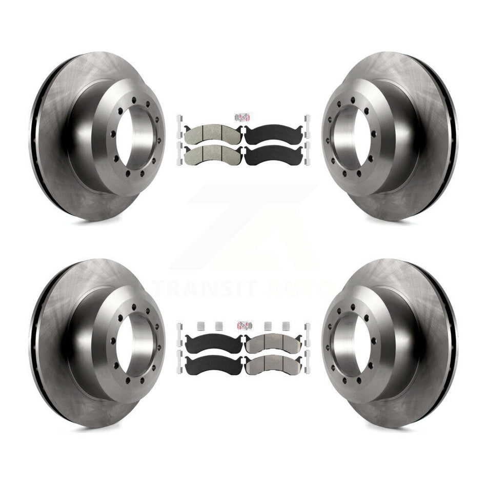 Front Rear Semi-Metallic Pads And Disc Brake Rotors Kit For Ford F-53 Motorhome Chassis K8A-107569