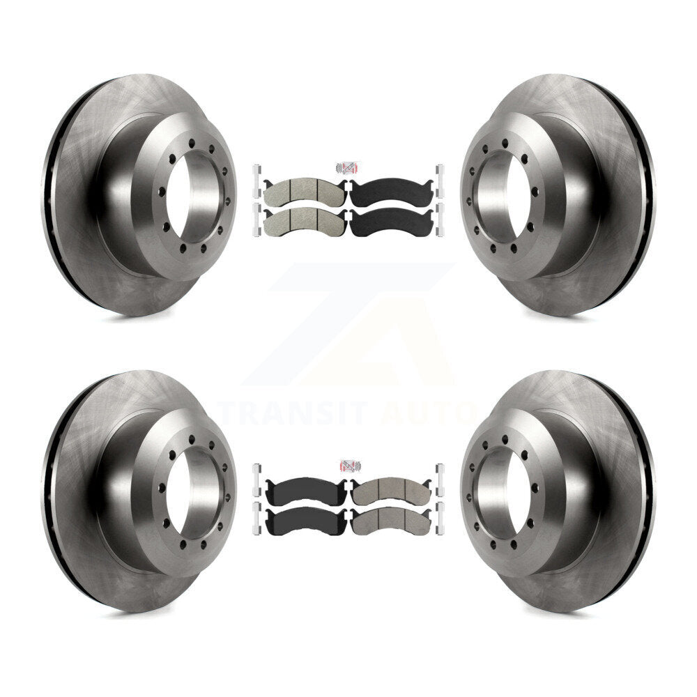 Front Rear Semi-Metallic Pads And Disc Brake Rotors Kit For Ford F-53 Motorhome Chassis K8A-107570