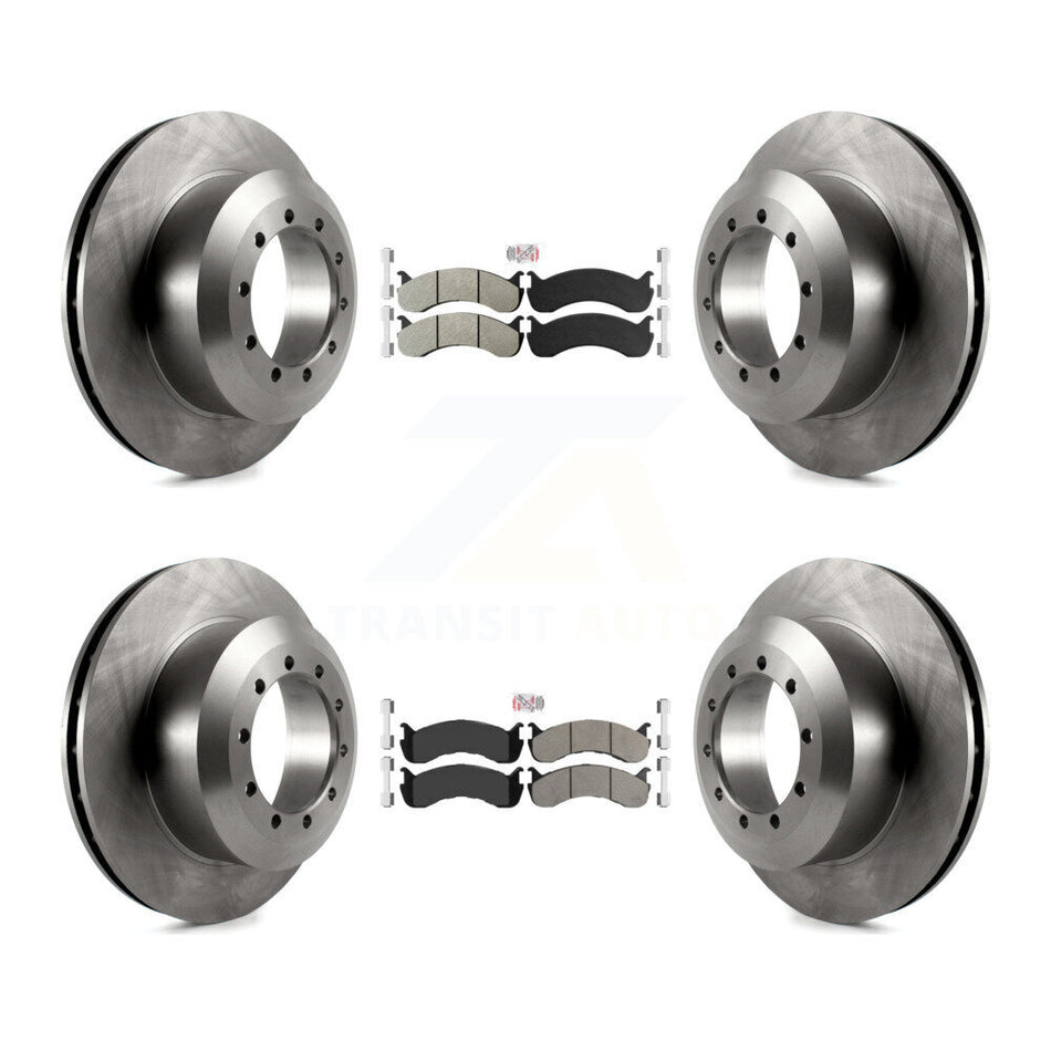 Front Rear Semi-Metallic Pads And Disc Brake Rotors Kit For Ford F-53 Motorhome Chassis K8A-107570
