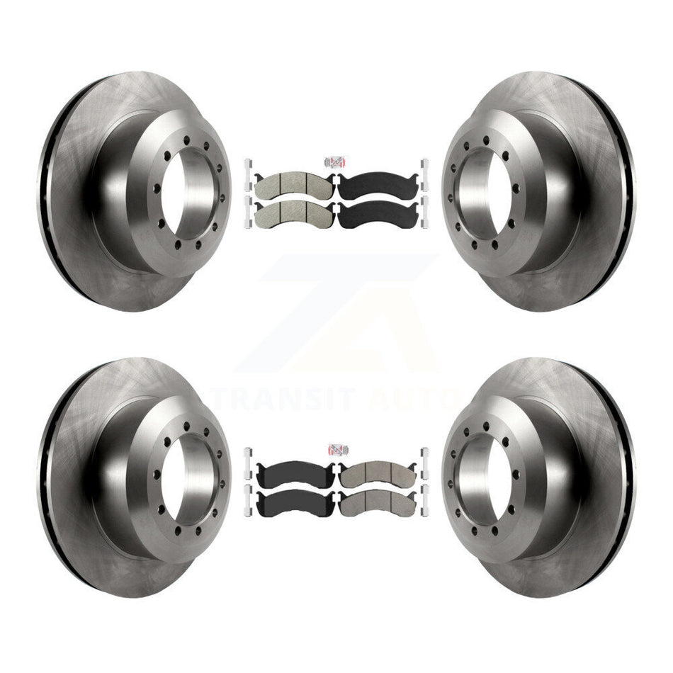 Front Rear Semi-Metallic Pads And Disc Brake Rotors Kit For Ford F-53 Motorhome Chassis K8A-107570