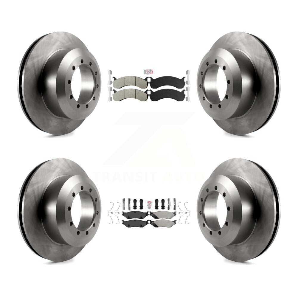 Front Rear Semi-Metallic Pads And Disc Brake Rotors Kit For Ford F-53 Motorhome Chassis K8A-107571