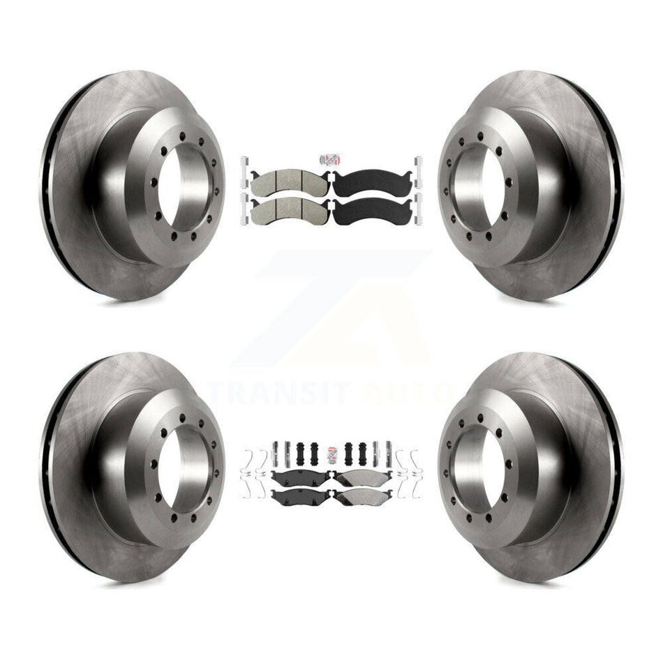 Front Rear Semi-Metallic Pads And Disc Brake Rotors Kit For Ford F-53 Motorhome Chassis K8A-107571