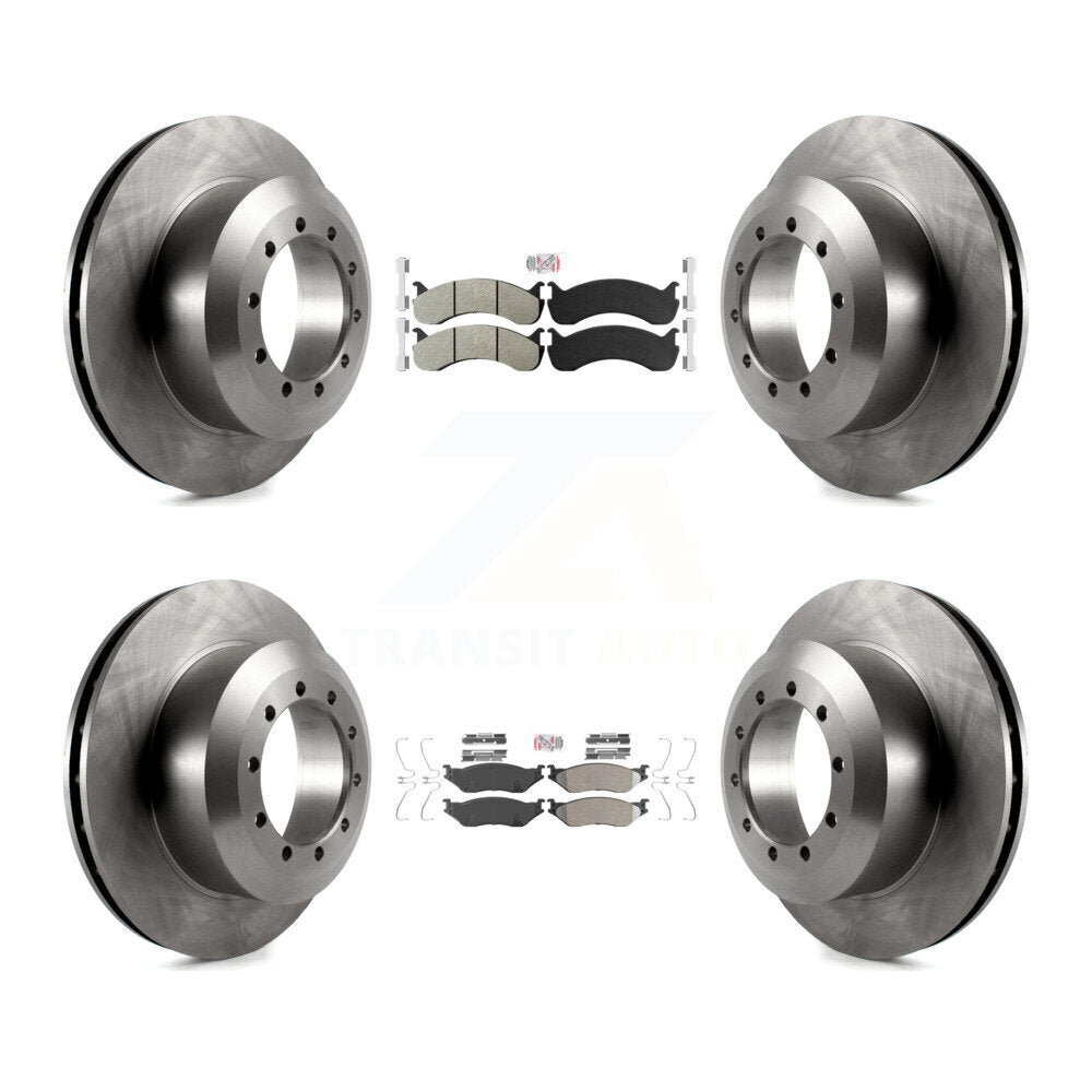 Front Rear Semi-Metallic Pads And Disc Brake Rotors Kit For Ford F-53 Motorhome Chassis K8A-107572