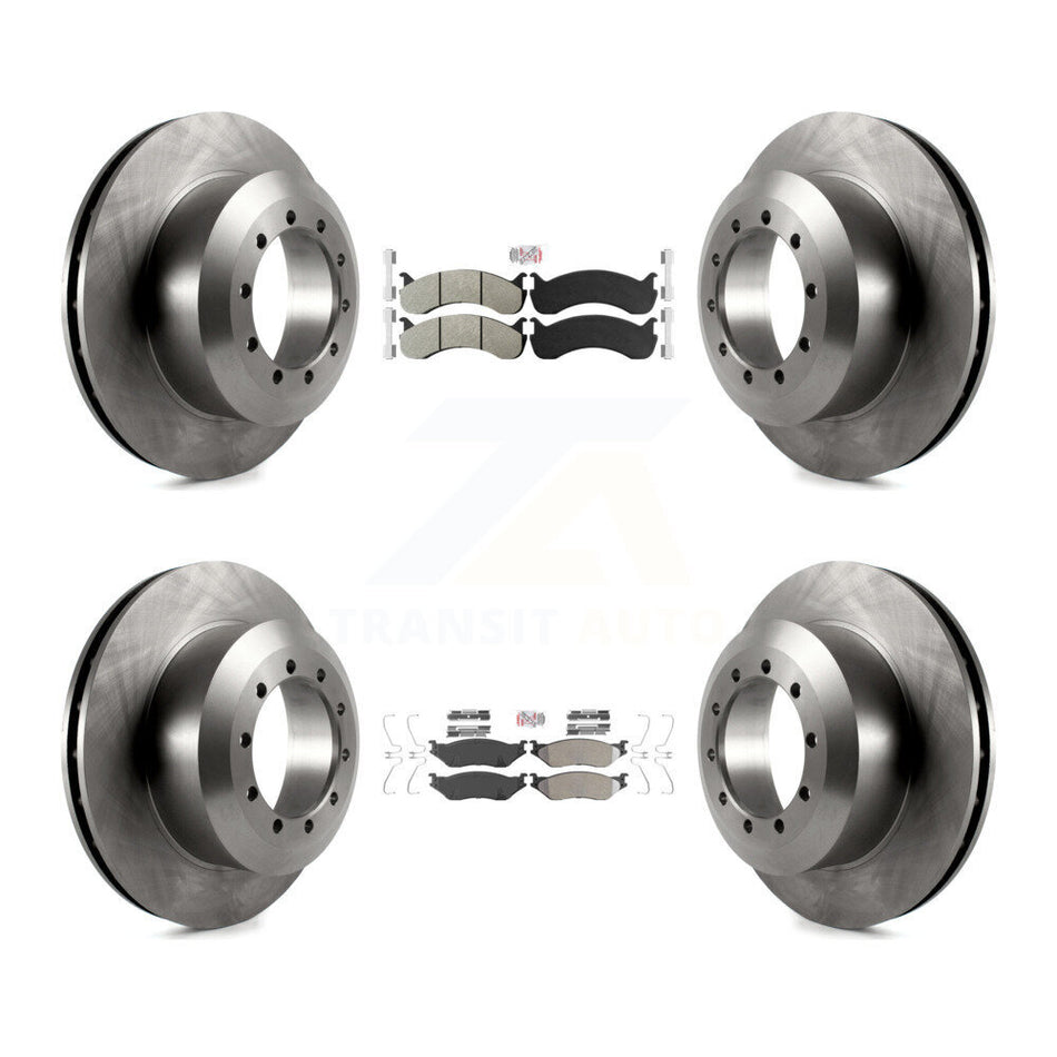 Front Rear Semi-Metallic Pads And Disc Brake Rotors Kit For Ford F-53 Motorhome Chassis K8A-107572