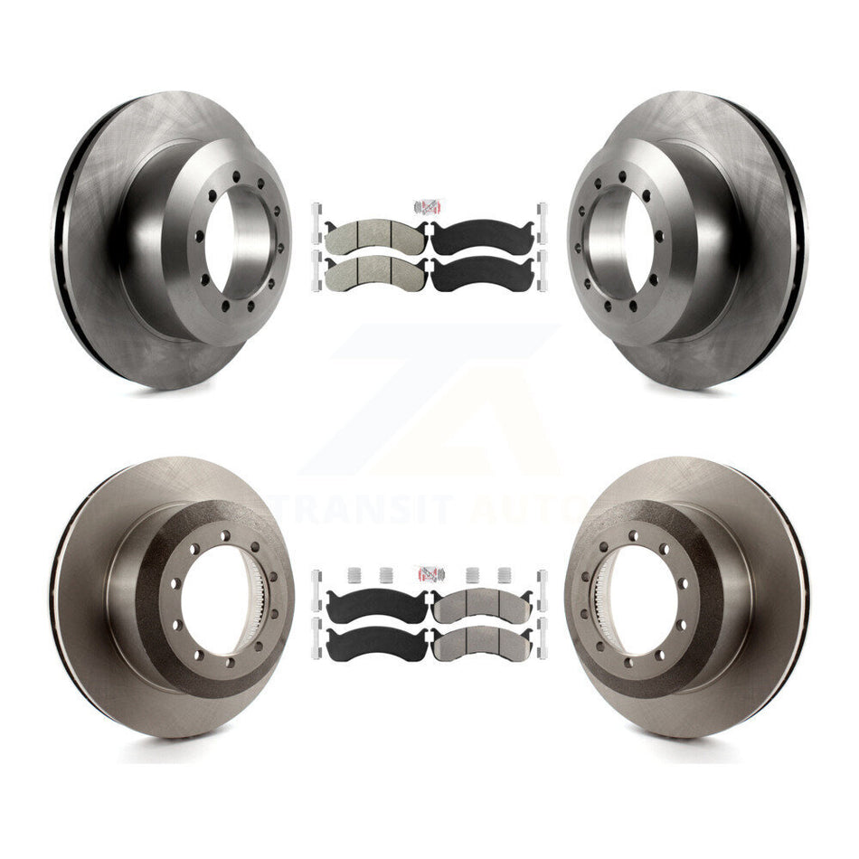 Front Rear Semi-Metallic Pads And Disc Brake Rotors Kit For Ford F-53 Motorhome Chassis K8A-107573