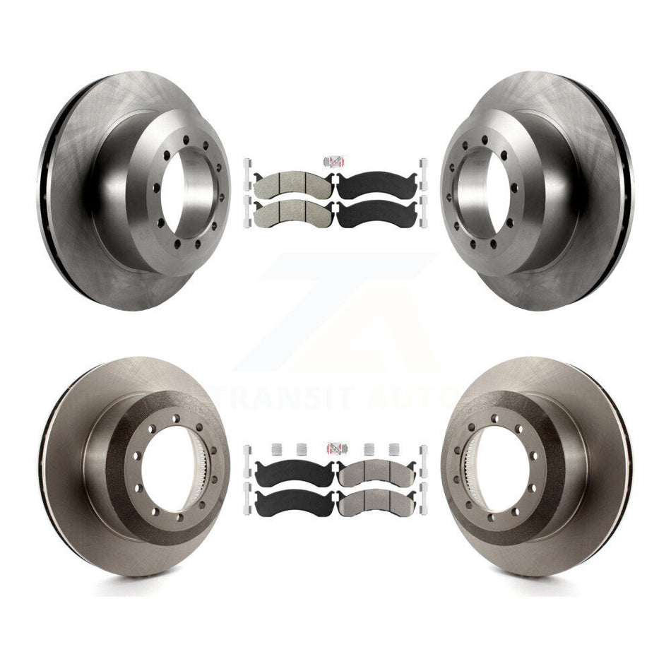 Front Rear Semi-Metallic Pads And Disc Brake Rotors Kit For Ford F-53 Motorhome Chassis K8A-107573