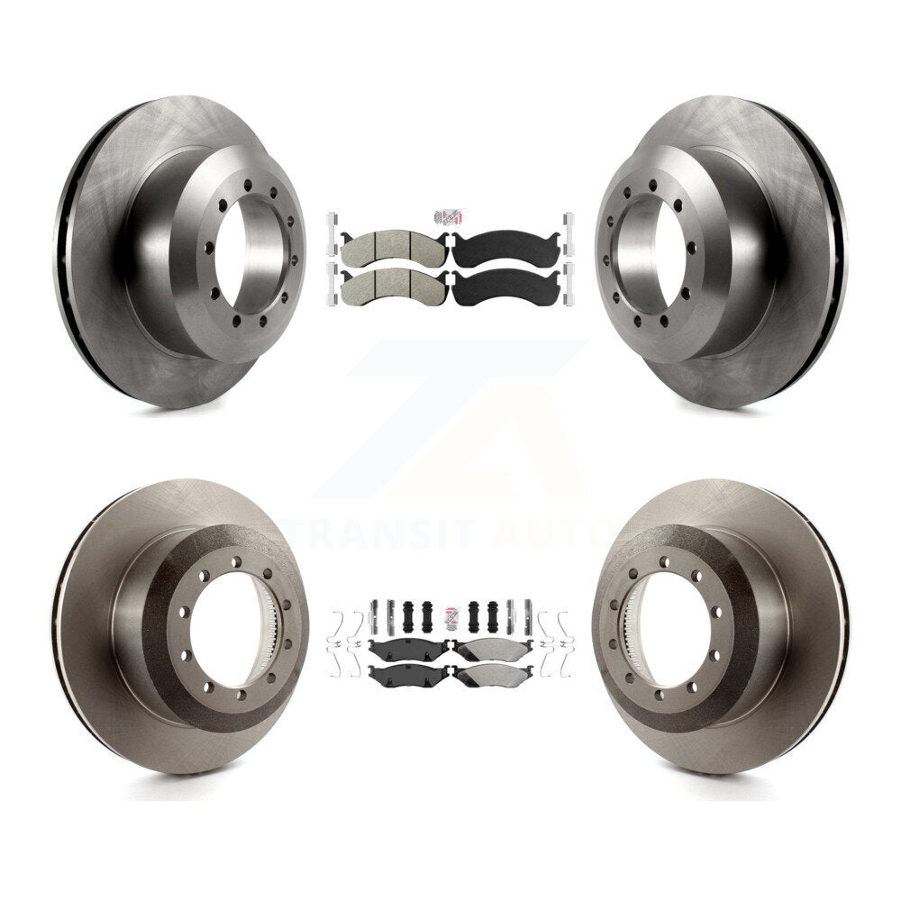 Front Rear Semi-Metallic Pads And Disc Brake Rotors Kit For Ford F-53 Motorhome Chassis K8A-107575