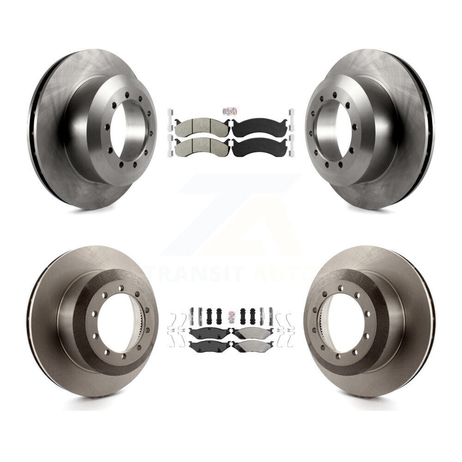 Front Rear Semi-Metallic Pads And Disc Brake Rotors Kit For Ford F-53 Motorhome Chassis K8A-107575
