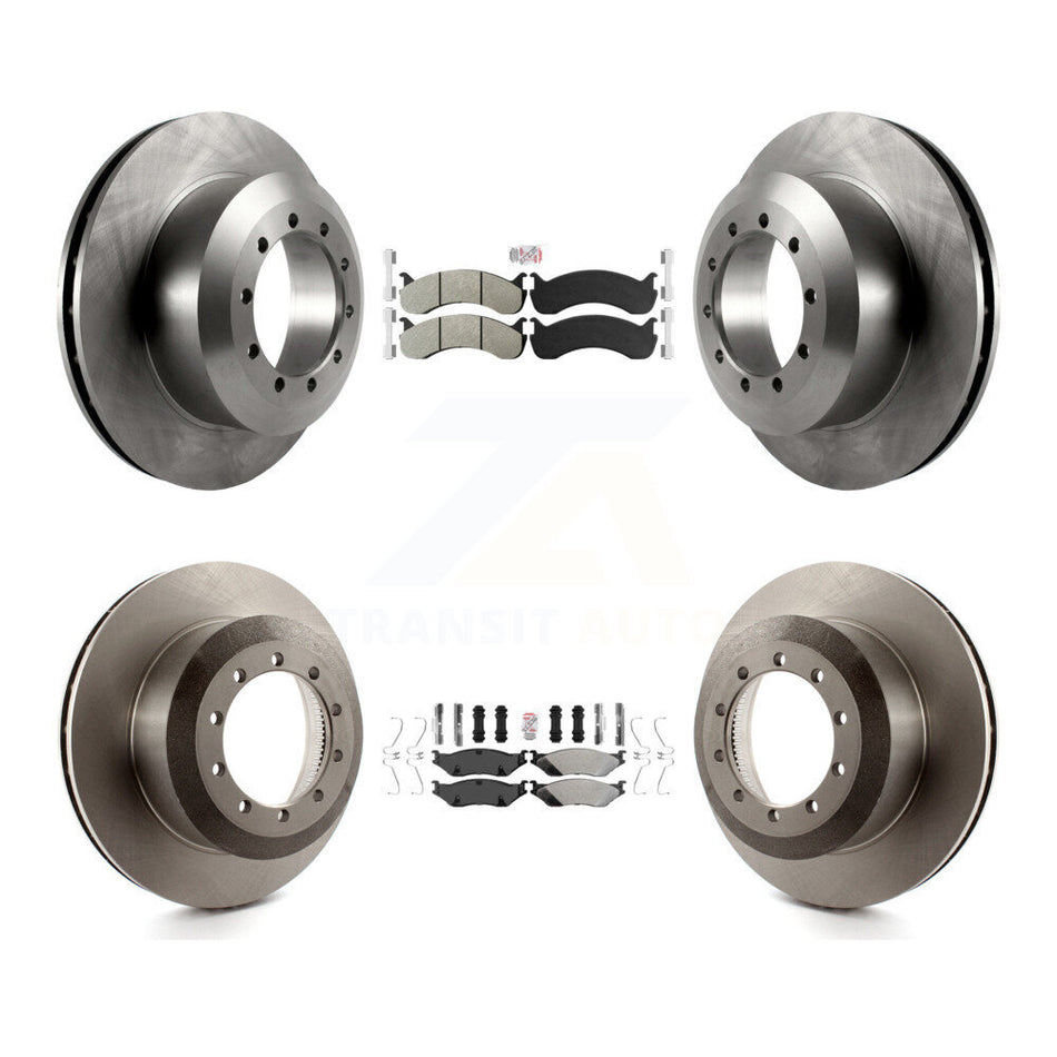 Front Rear Semi-Metallic Pads And Disc Brake Rotors Kit For Ford F-53 Motorhome Chassis K8A-107575