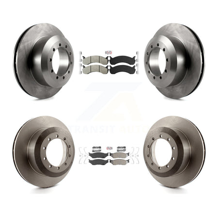 Front Rear Semi-Metallic Pads And Disc Brake Rotors Kit For Ford F-53 Motorhome Chassis K8A-107576