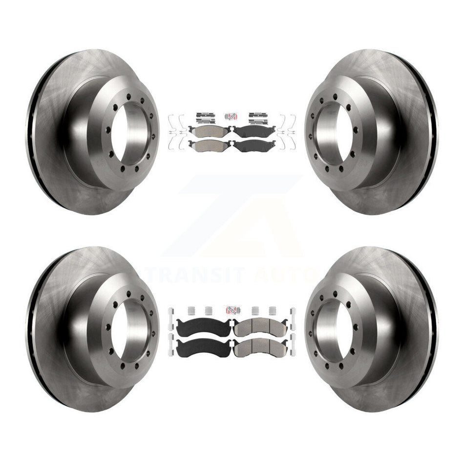 Front Rear Semi-Metallic Pads And Disc Brake Rotors Kit For Ford F-53 Motorhome Chassis K8A-107577