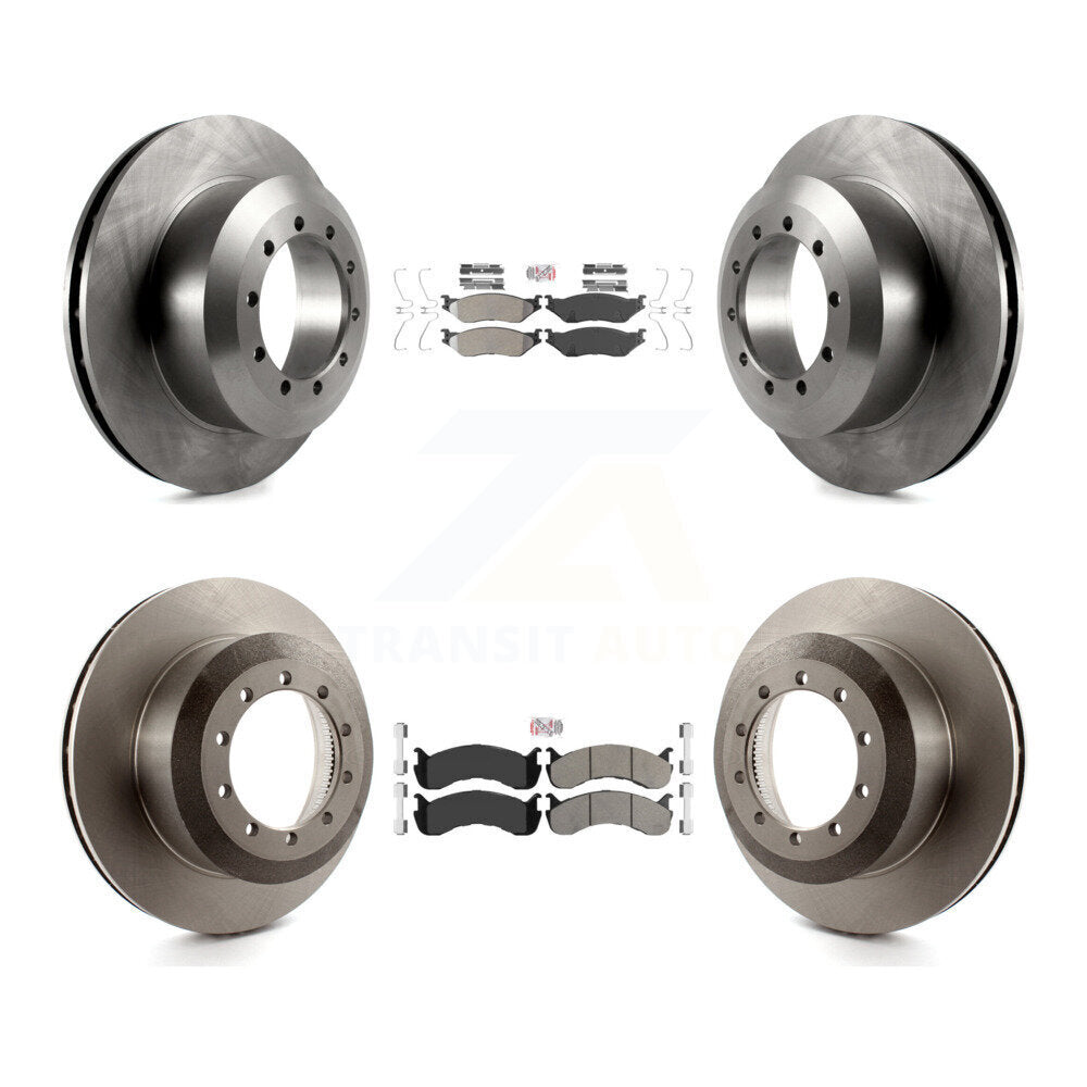 Front Rear Semi-Metallic Pads And Disc Brake Rotors Kit For Ford F-53 Motorhome Chassis K8A-107580
