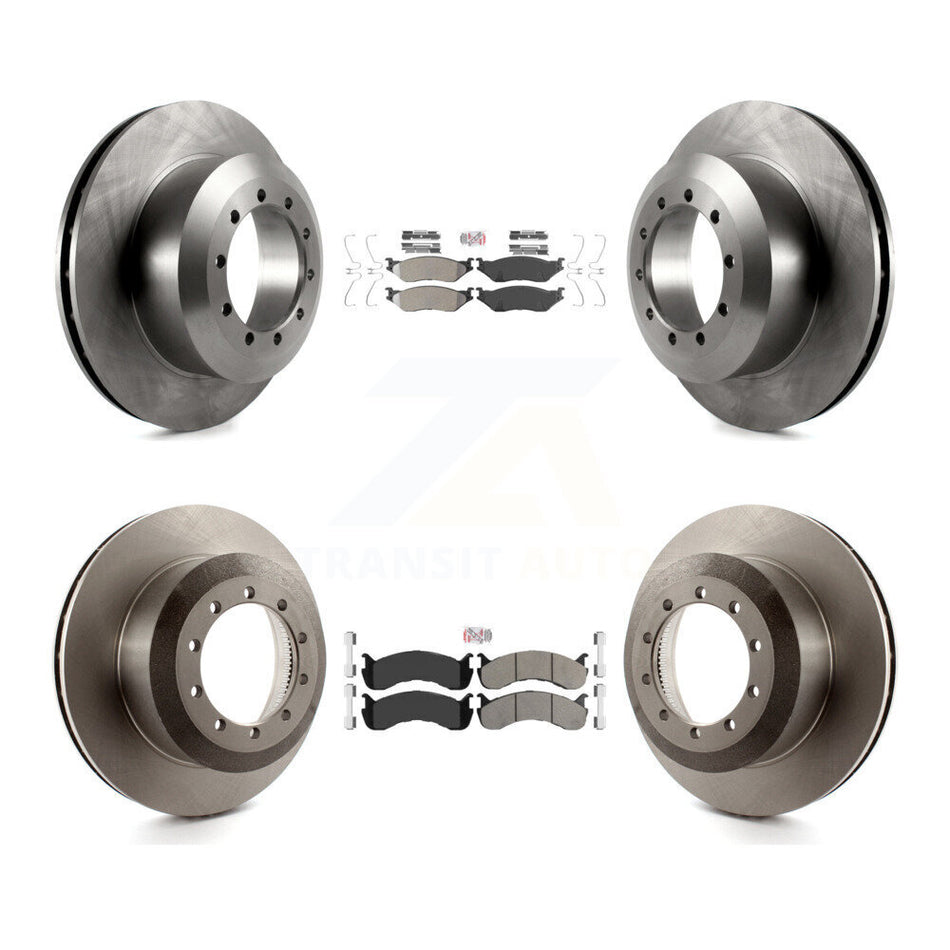 Front Rear Semi-Metallic Pads And Disc Brake Rotors Kit For Ford F-53 Motorhome Chassis K8A-107580
