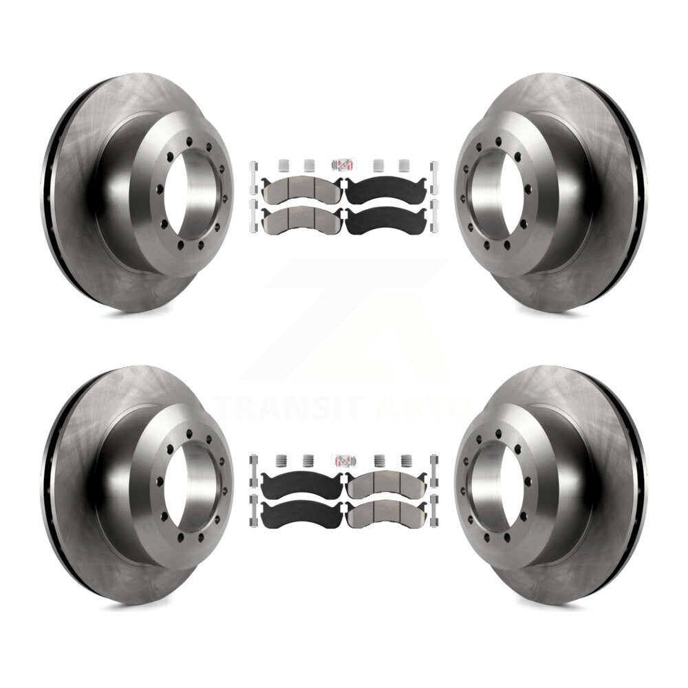 Front Rear Semi-Metallic Pad & Brake Rotors Kit For Ford F-59 Commercial Stripped Chassis K8A-107581