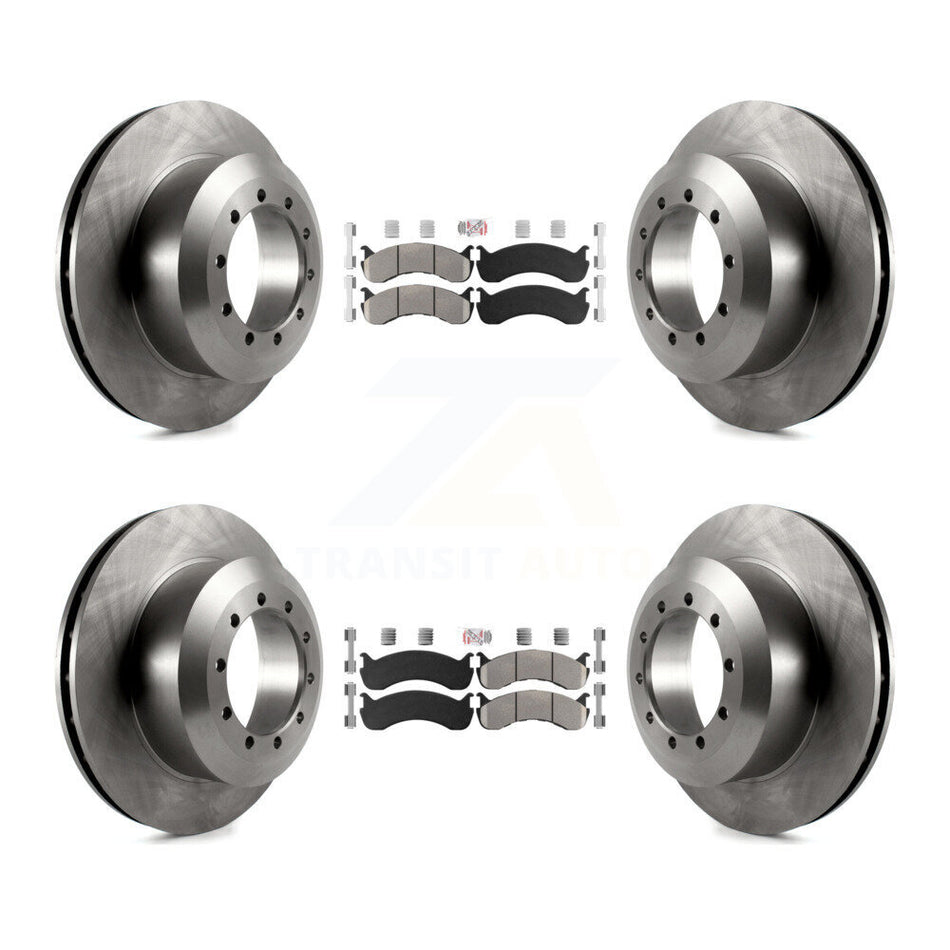 Front Rear Semi-Metallic Pad & Brake Rotors Kit For Ford F-59 Commercial Stripped Chassis K8A-107581