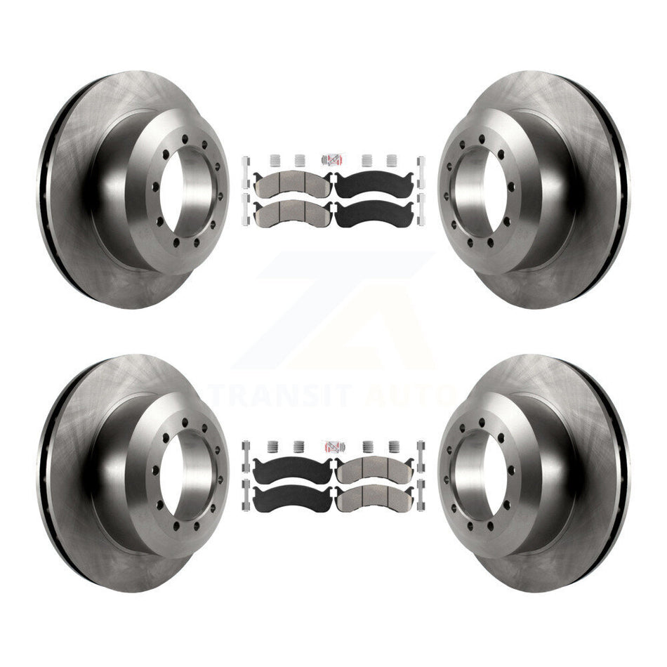 Front Rear Semi-Metallic Pad & Brake Rotors Kit For Ford F-59 Commercial Stripped Chassis K8A-107581
