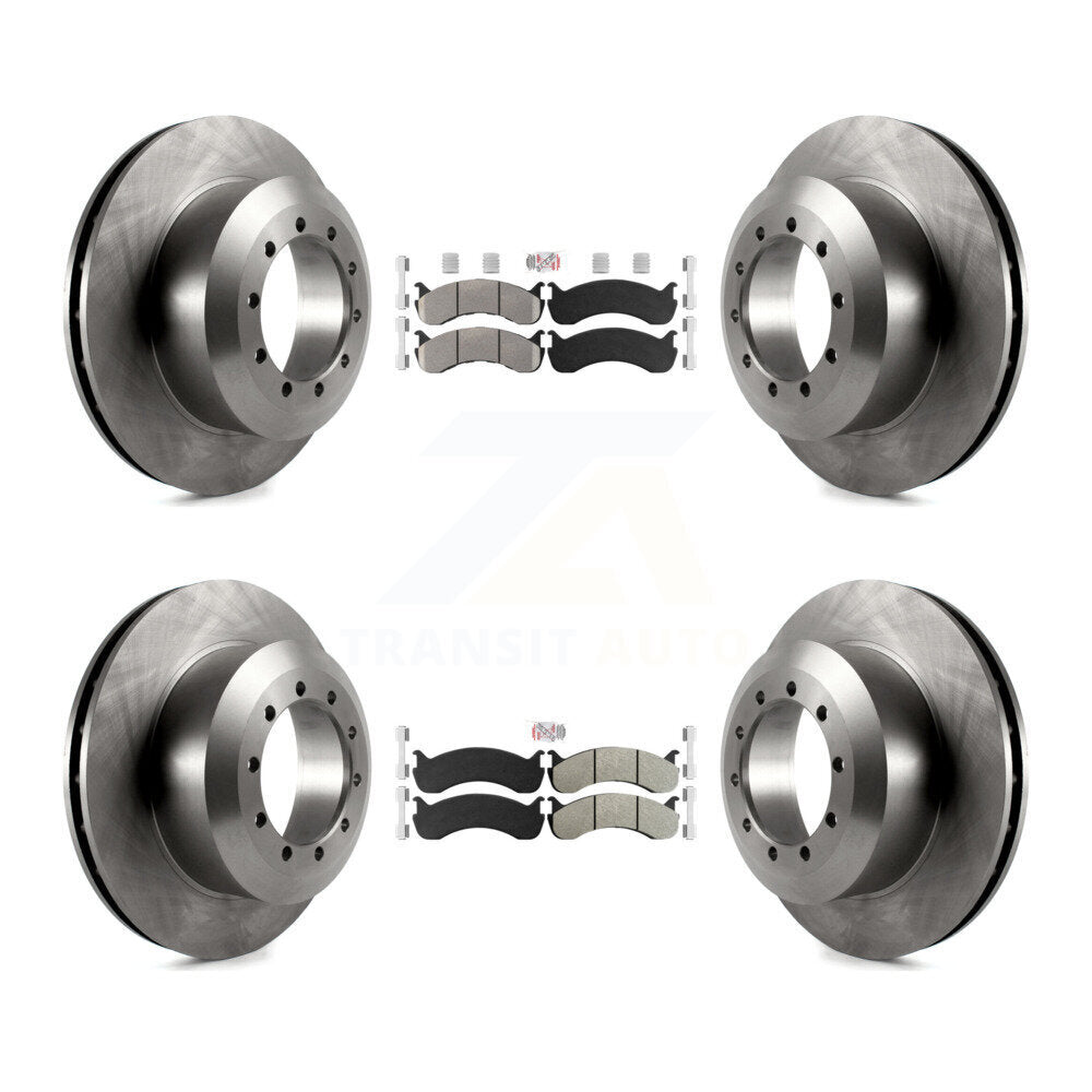 Front Rear Semi-Metallic Pad & Brake Rotors Kit For Ford F-59 Commercial Stripped Chassis K8A-107582