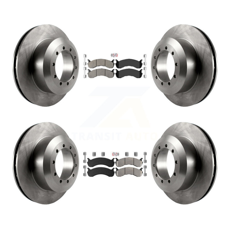 Front Rear Semi-Metallic Pad & Brake Rotors Kit For Ford F-59 Commercial Stripped Chassis K8A-107583