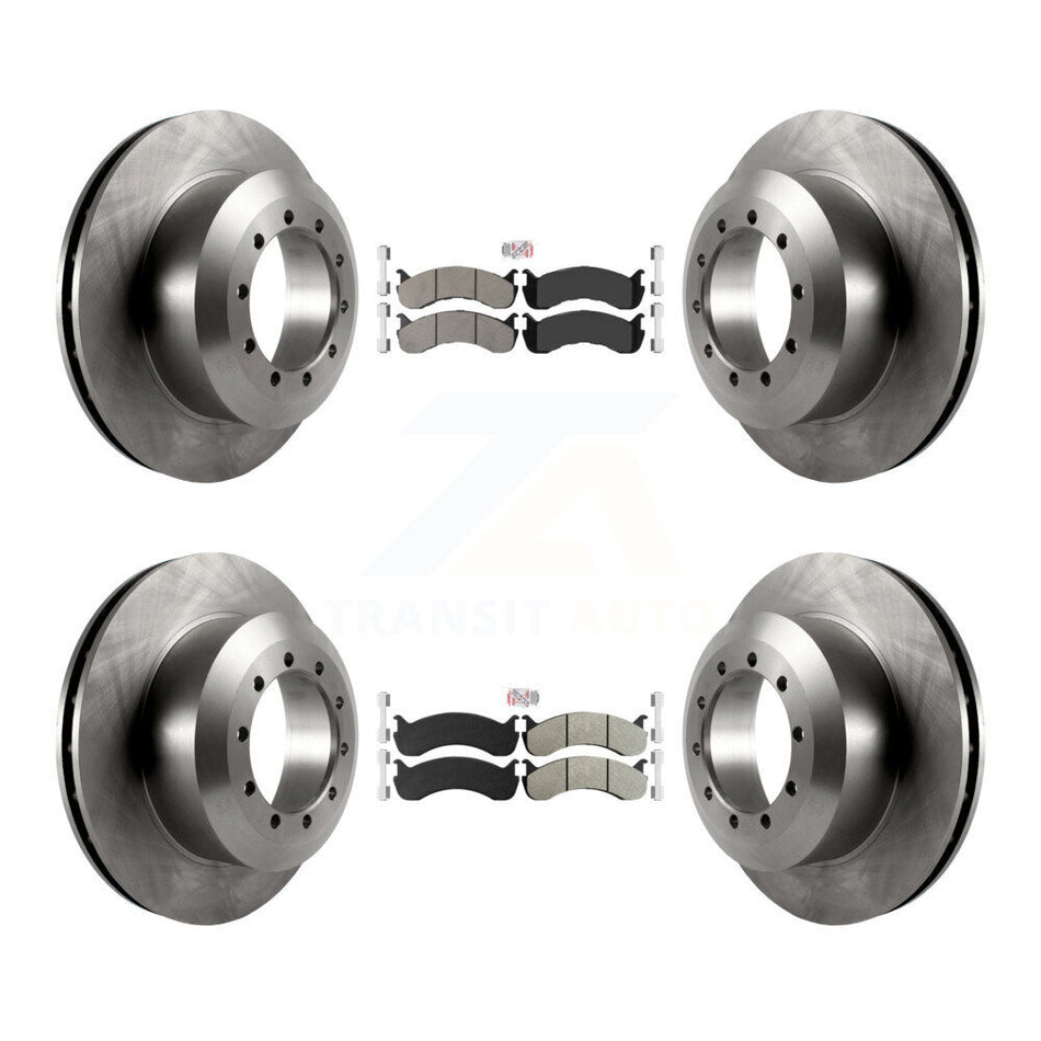 Front Rear Semi-Metallic Pad & Brake Rotors Kit For Ford F-59 Commercial Stripped Chassis K8A-107584