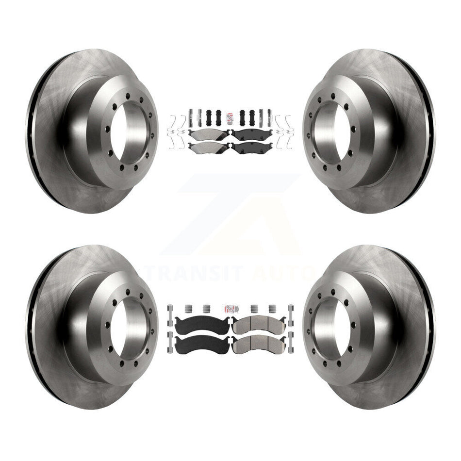 Front Rear Semi-Metallic Pad & Brake Rotors Kit For Ford F-59 Commercial Stripped Chassis K8A-107585