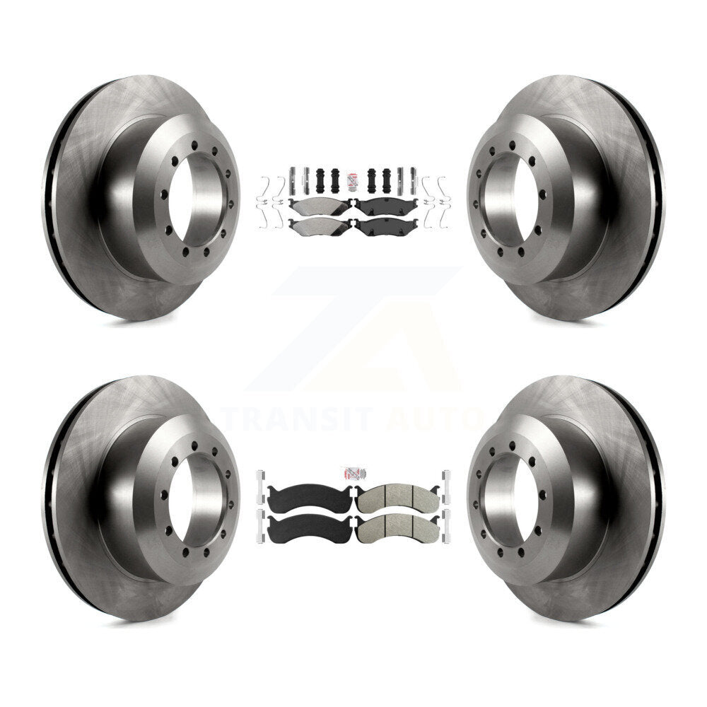 Front Rear Semi-Metallic Pad & Brake Rotors Kit For Ford F-59 Commercial Stripped Chassis K8A-107586