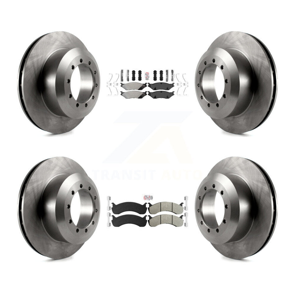 Front Rear Semi-Metallic Pad & Brake Rotors Kit For Ford F-59 Commercial Stripped Chassis K8A-107586