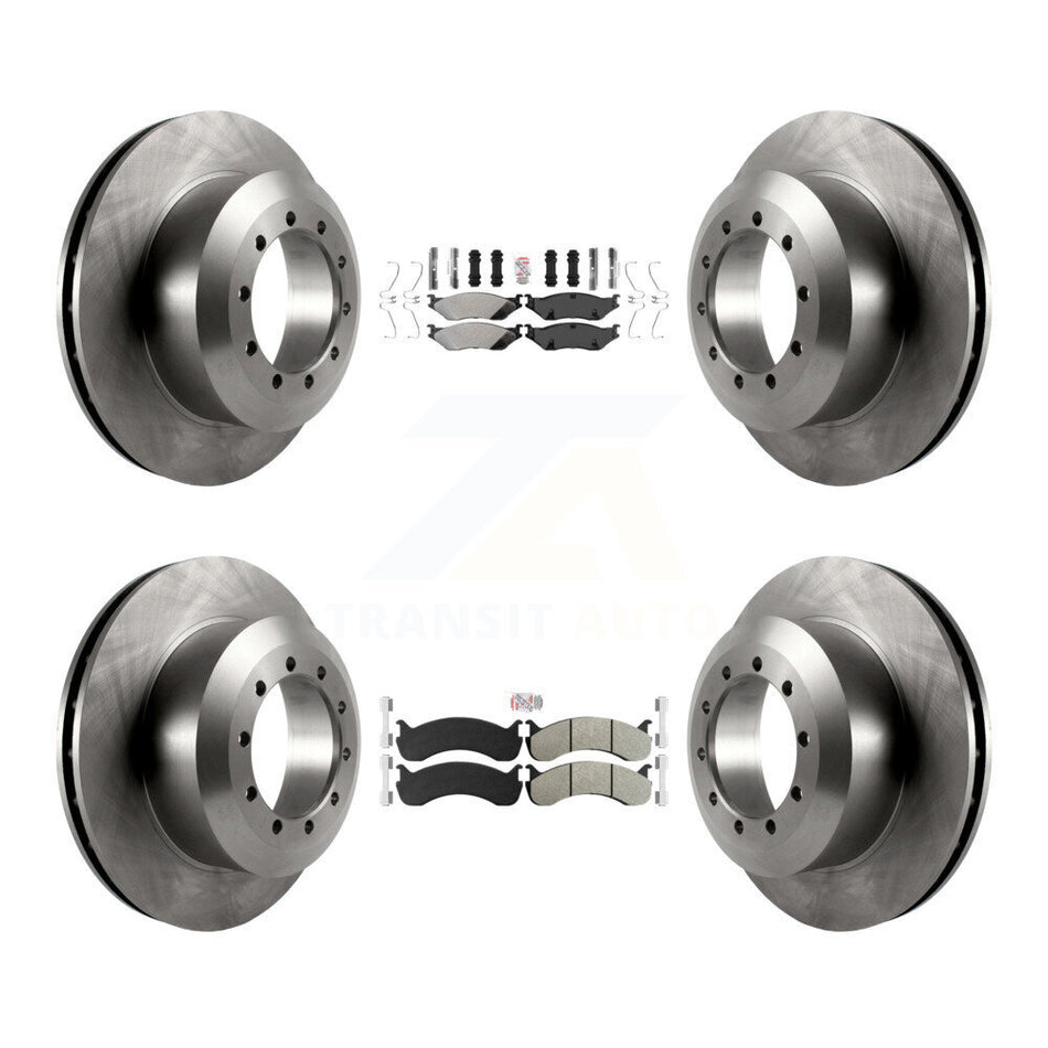 Front Rear Semi-Metallic Pad & Brake Rotors Kit For Ford F-59 Commercial Stripped Chassis K8A-107586