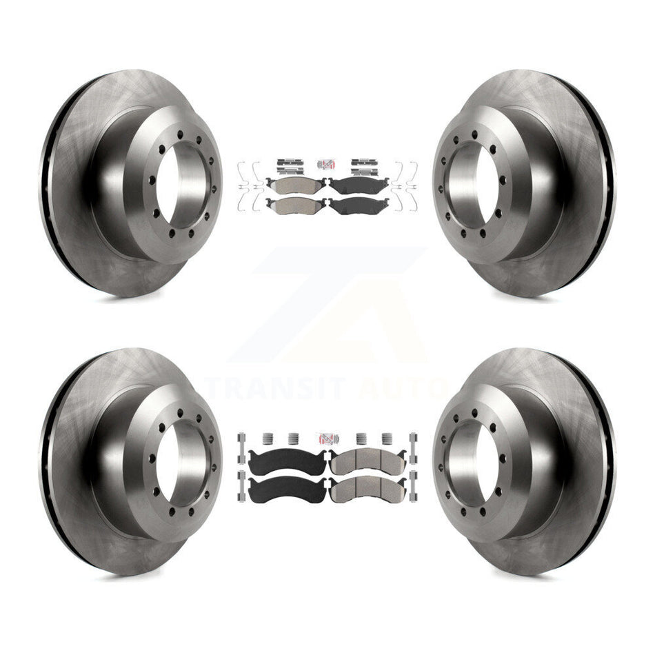 Front Rear Semi-Metallic Pad & Brake Rotors Kit For Ford F-59 Commercial Stripped Chassis K8A-107587